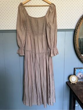 Cottagecore Whimsy Puff sleeve Smocked Midi Dress